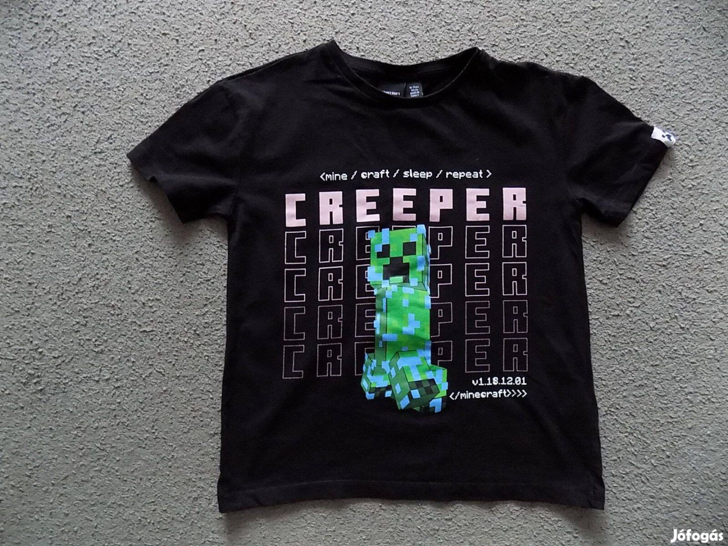 Minecraft Creeper póló 10-11 évesre