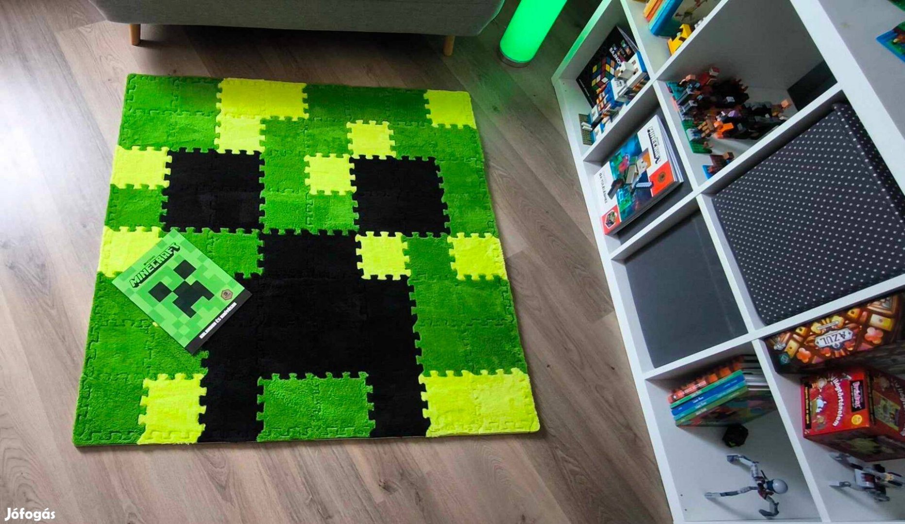 Minecraft Creeper tematikájú szőnyeg