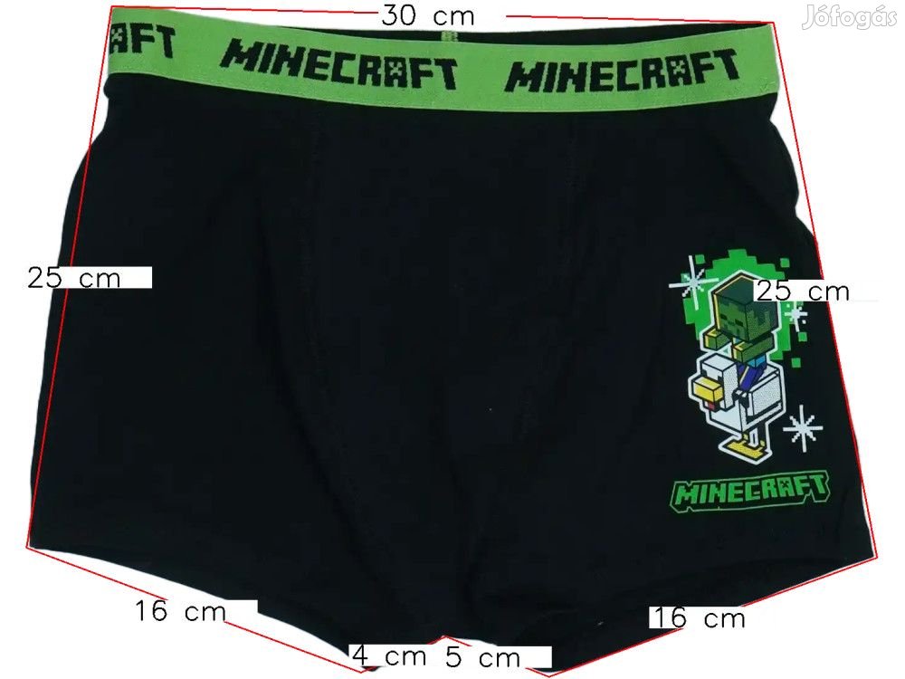 Minecraft Használt (újszerű) Fiú Boxer (Méret: 158)