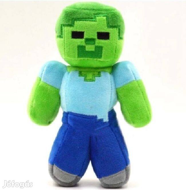 Minecraft Steve Zombi plüss 20 cm Új számlával