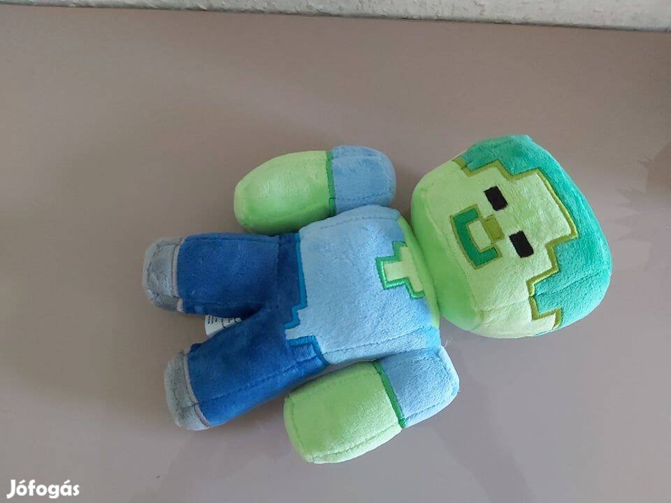 Minecraft Steve Zombi plüss 20 cm Új számlával