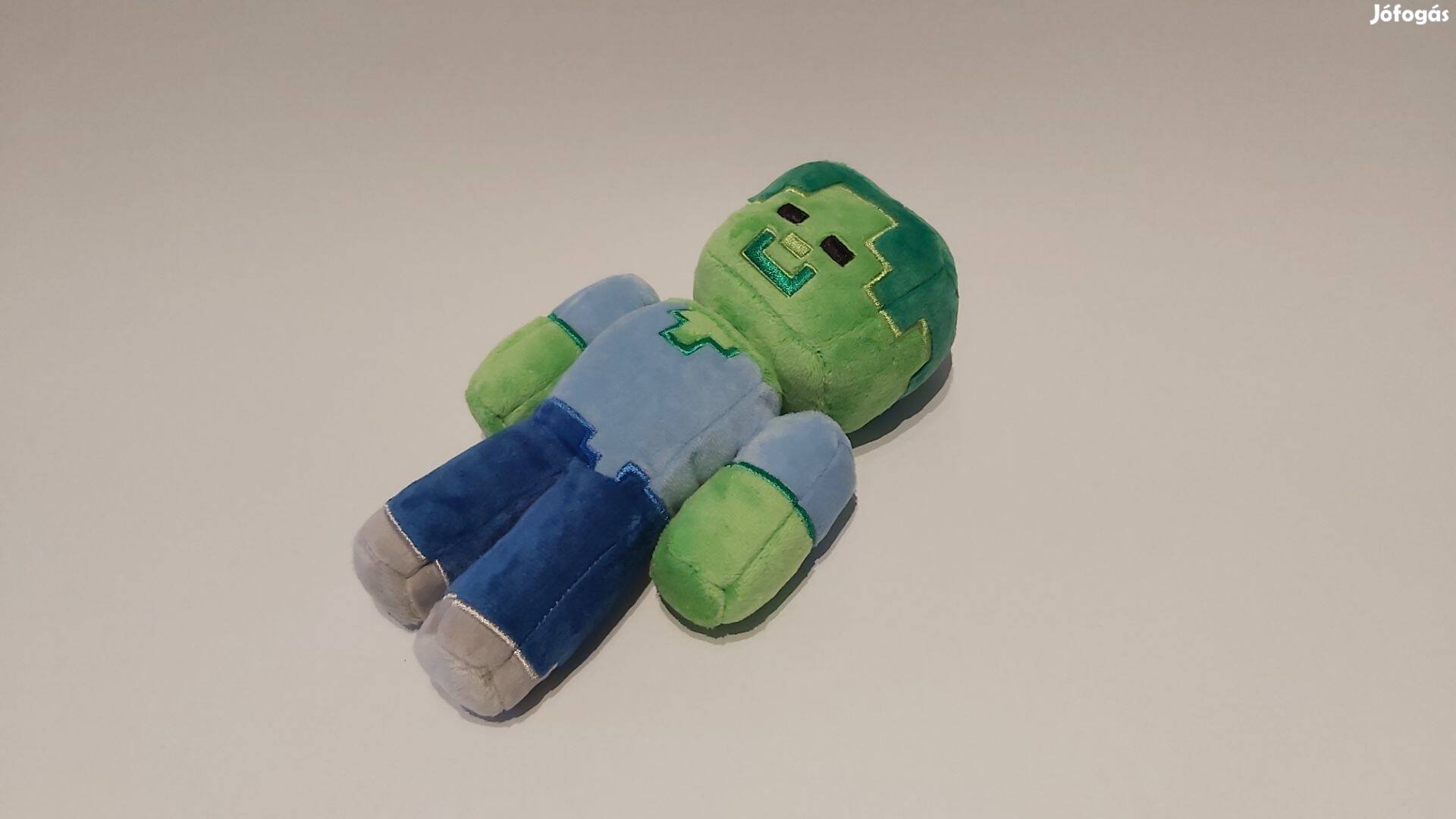 Minecraft Steve Zombi plüss 20cm Új számlával készleten