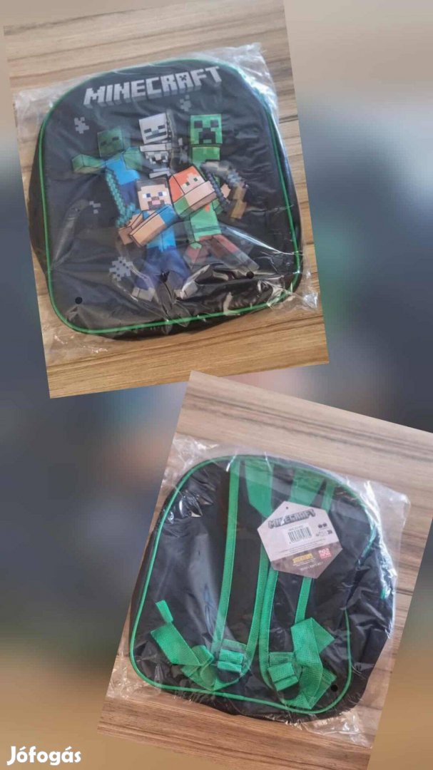 Minecraft mintás 3D ovis méretű hátizzák