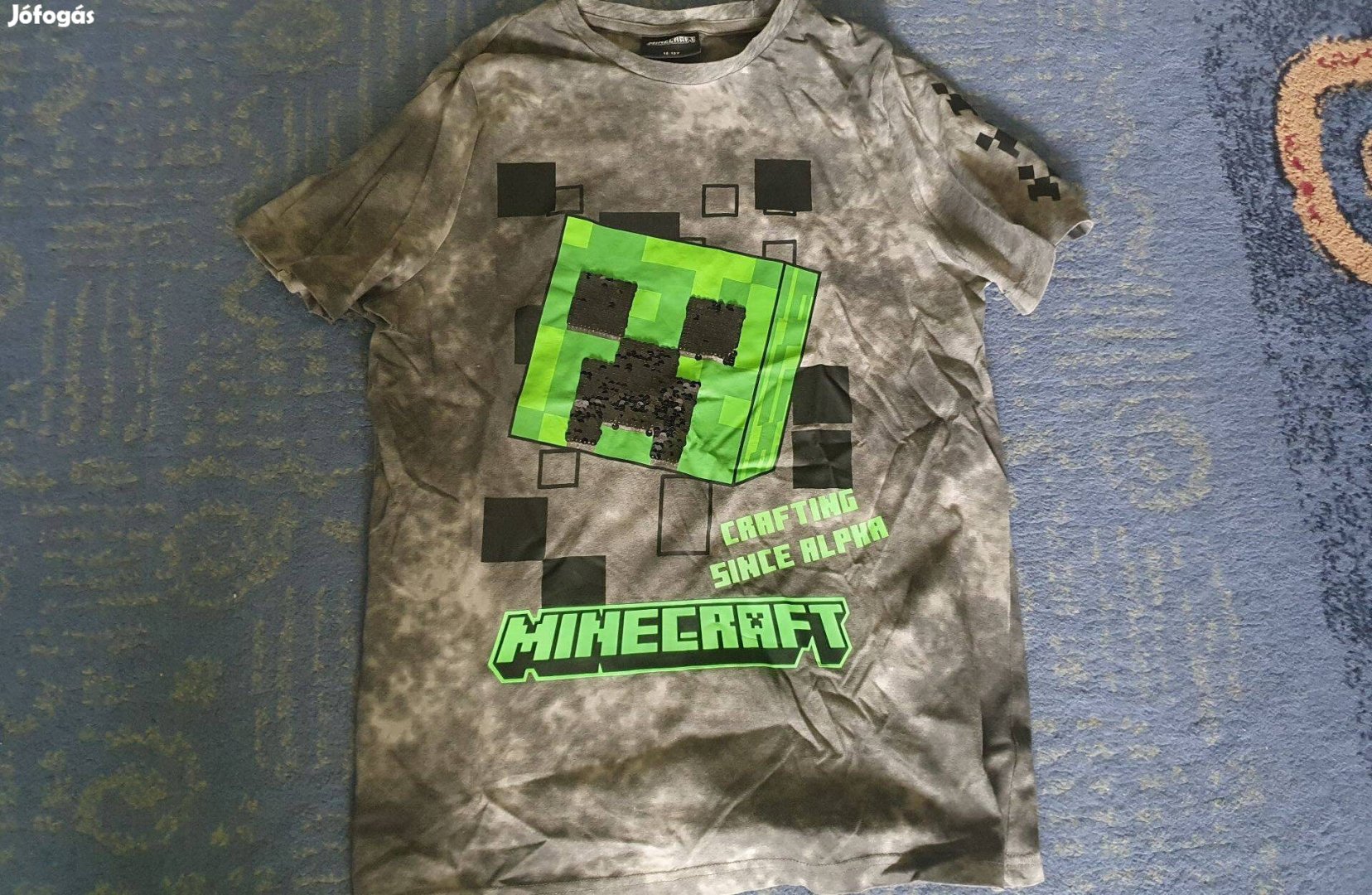 Minecraft póló 12-13 évesre, simis, simiflitteres