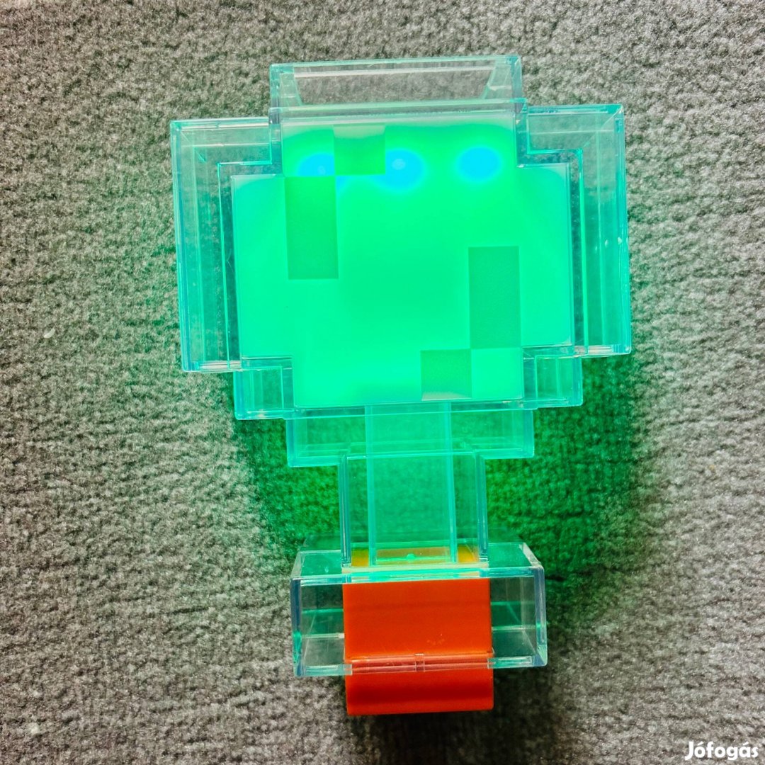 Minecraft színváltós asztali lámpa