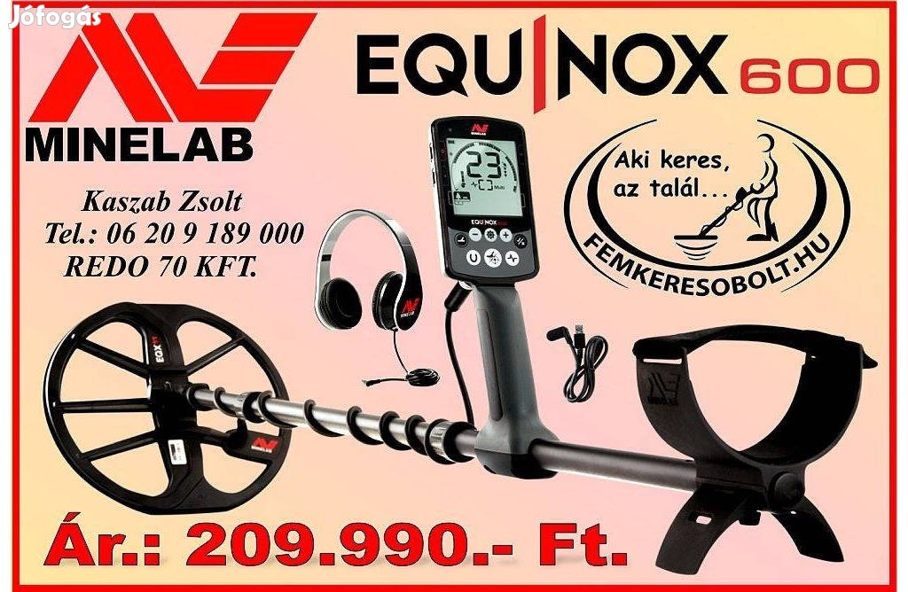 Minelab Equinox 600 új fémkereső fémdetektor