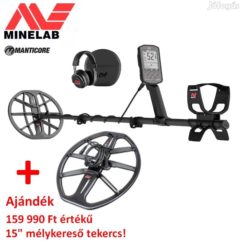 Minelab Manticore fémdetektor fémkereső + ajándék 15" DD tekercs