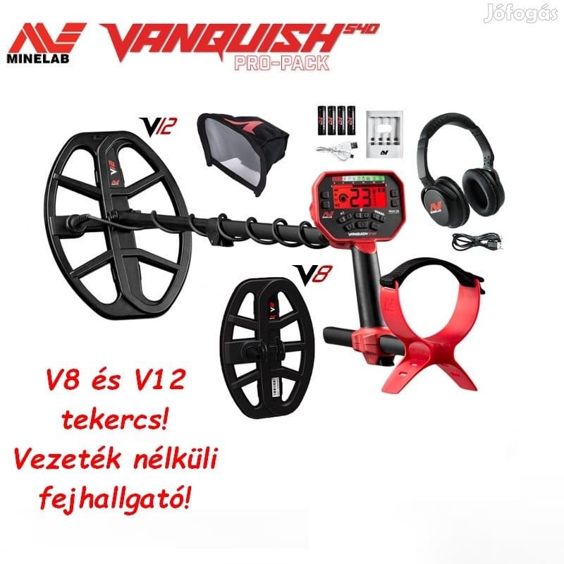 Minelab Vanquish 540 fémdetektor fémkereső - pro csomag