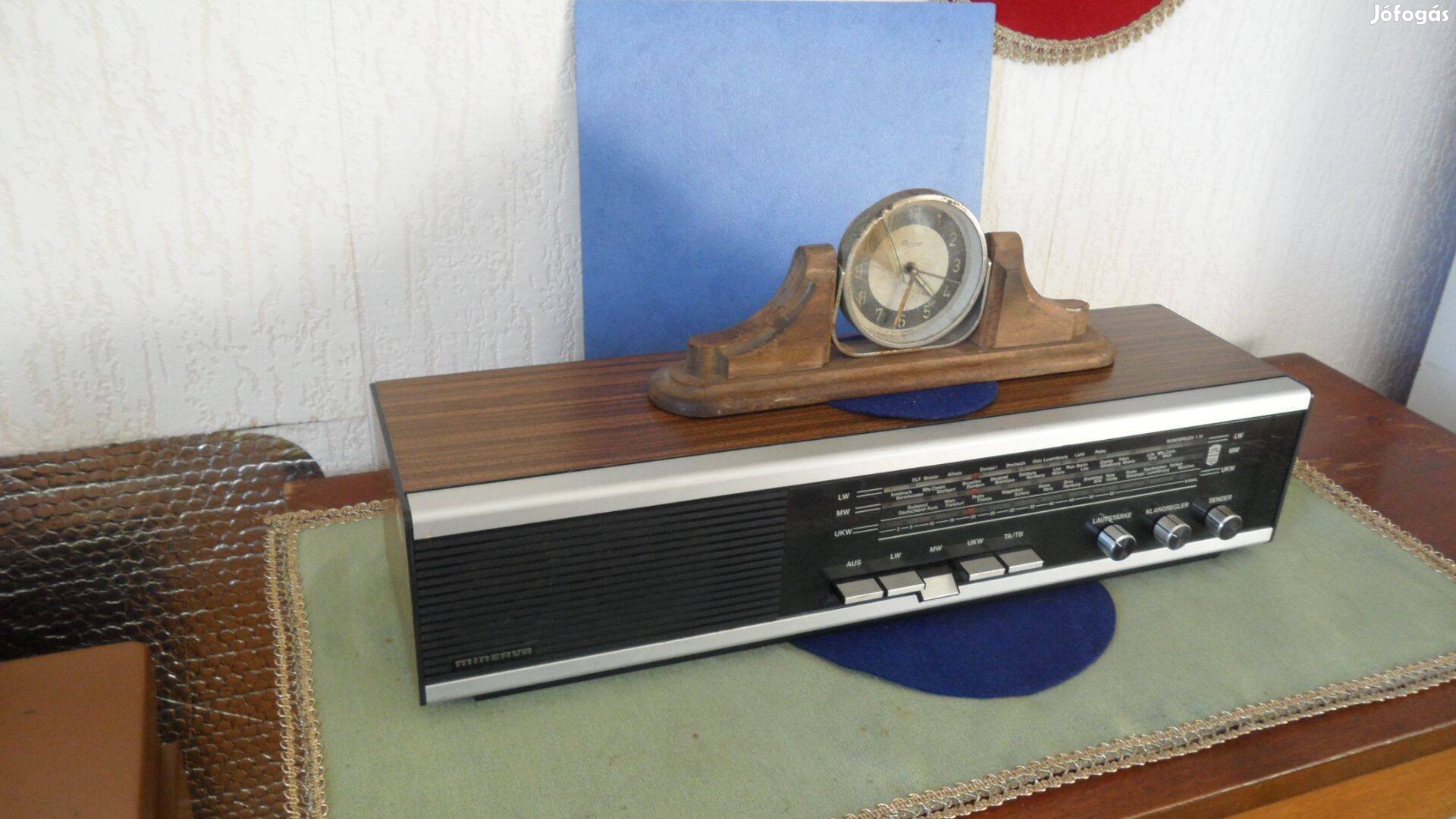 Minerva Austria asztali új állapotú (5 sávos) retró "vintage" rádió