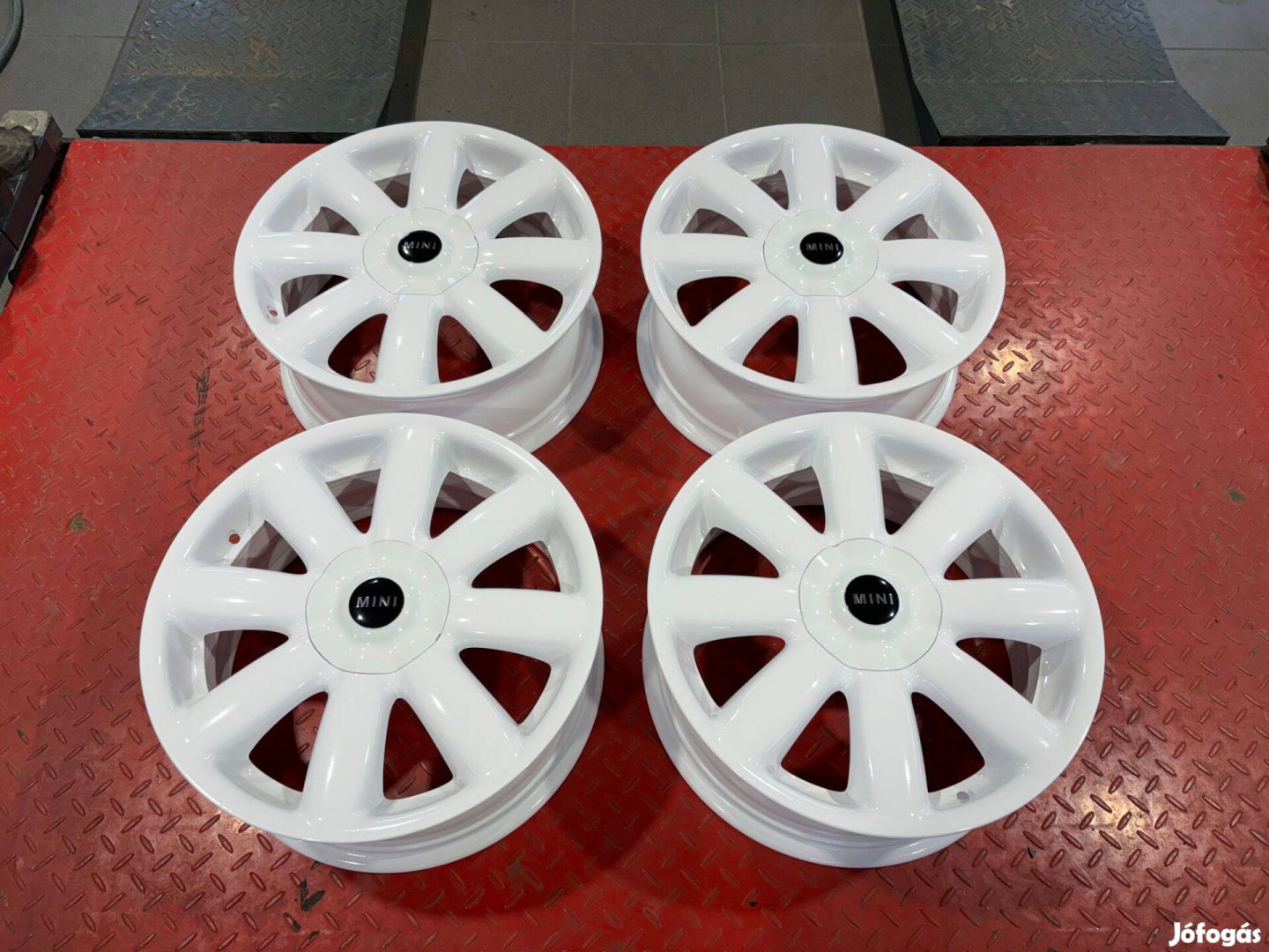 Mini 17" 4x100 gyári fehér alufelni eladó 17 coll Cooper