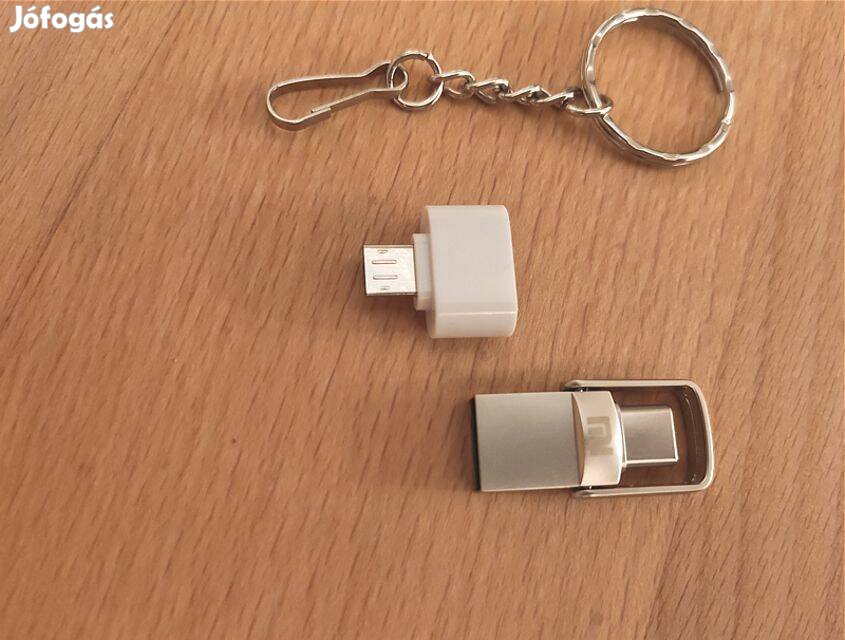 Mini 2 TB pendrive, USB+Usb Typec, laptop, pc, telefon, autórádió