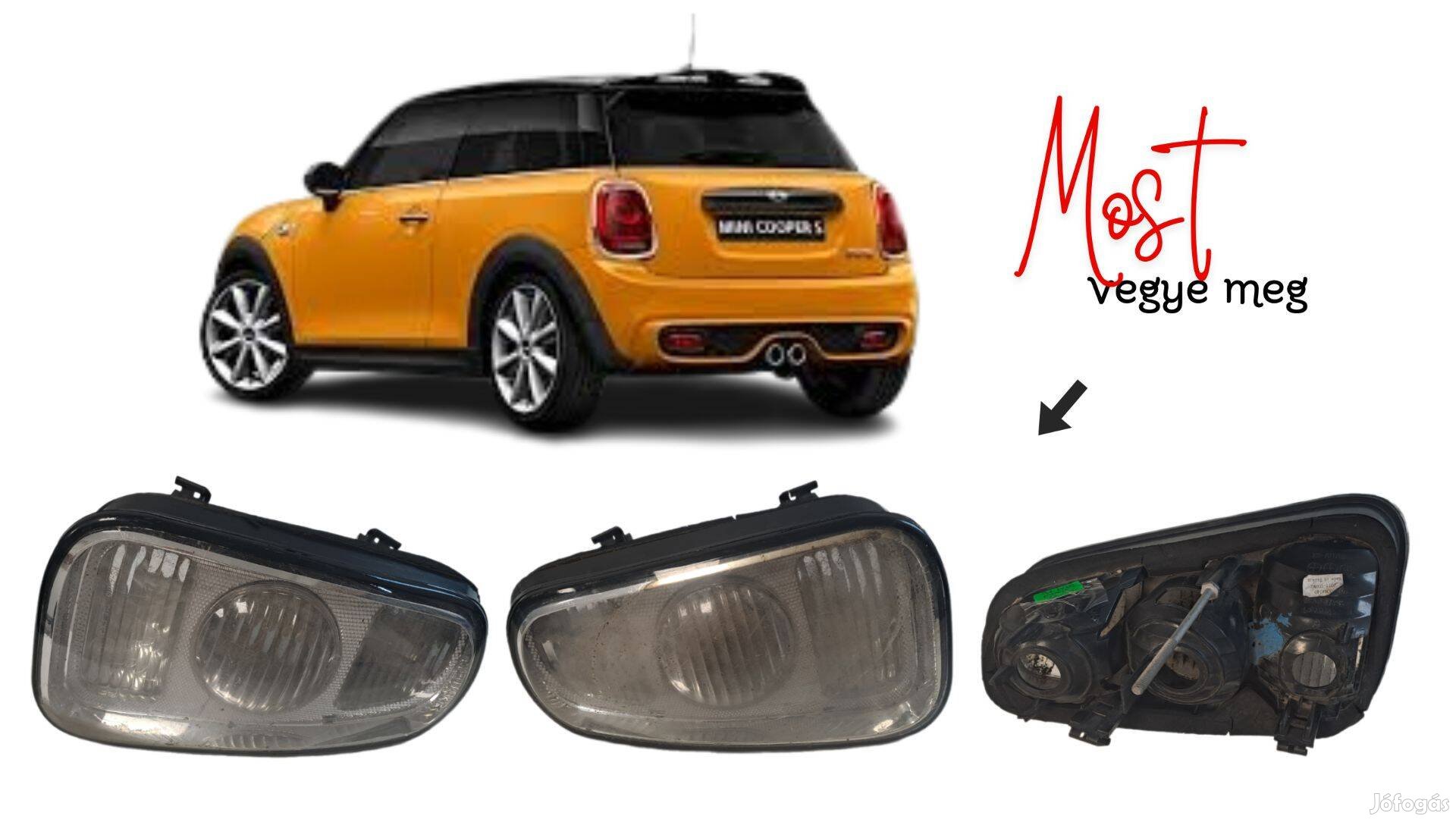 Mini Cooper R50 R53 átlátszó lencséjű hátsó lámpák OEM 63216935784