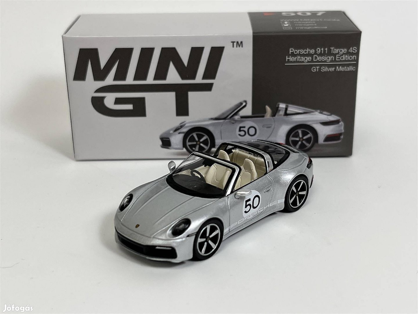 Mini GT Porsche 911 Targa 4S Heritage Design Edition GT Silver Metalli
