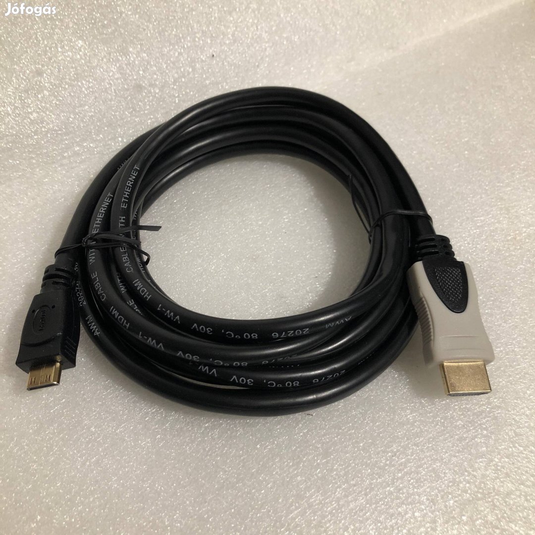 Mini HDMI kábel 3.0 méter / HDMI dugó - mini HDMI dugó
