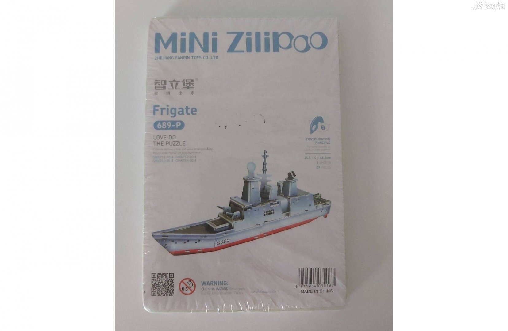 Mini Zilipoo 3D Puzzle - Frigate Bontatlan csomagolásban