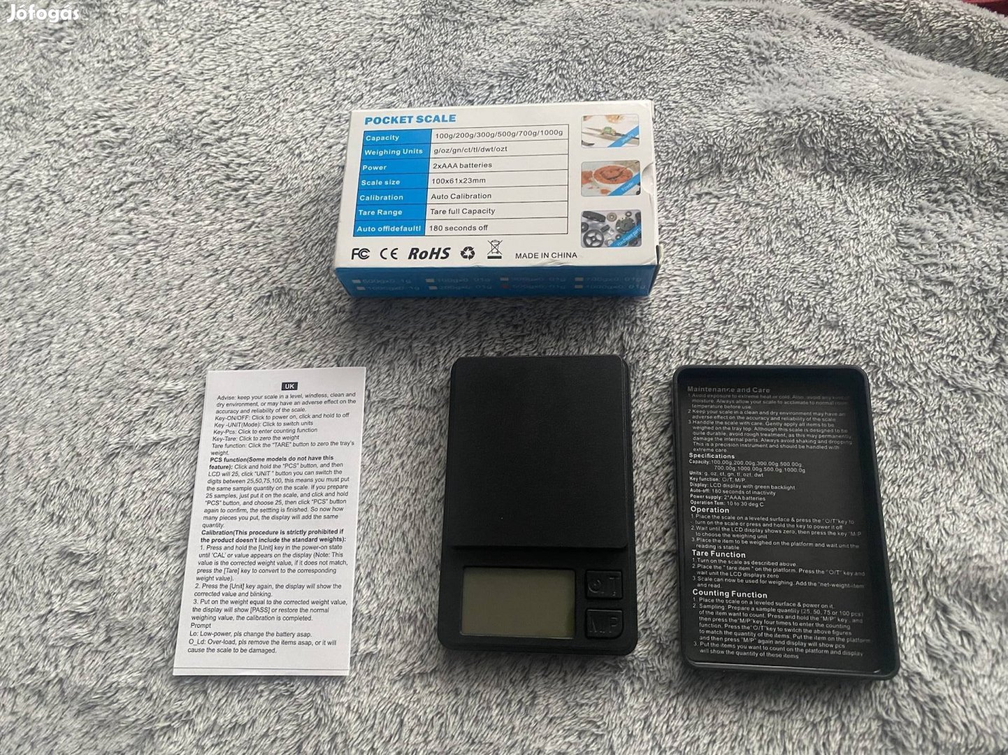 Mini barista / ékszer mérleg digitális 500g 0,01g 