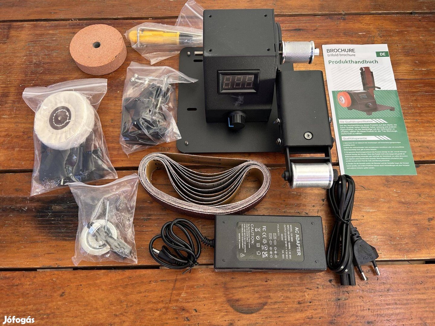 Mini csiszológép - késélező - plusz szalagokkal