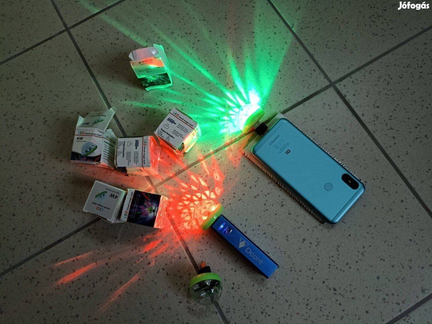 Mini diszkó fény Mobiltelefonra vagy powerbankra csatlakozta