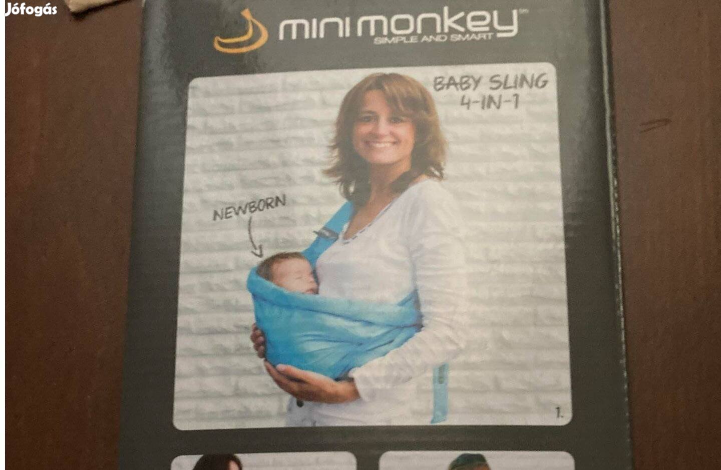 Mini monkey Baby Sling 4-in-1 (fekete)