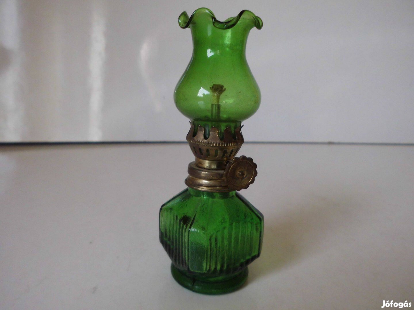 Mini üveg olajlámpa zöld színű