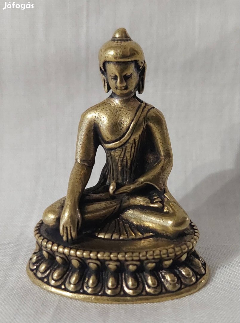 Miniatűr  tömör réz orvosi Buddha