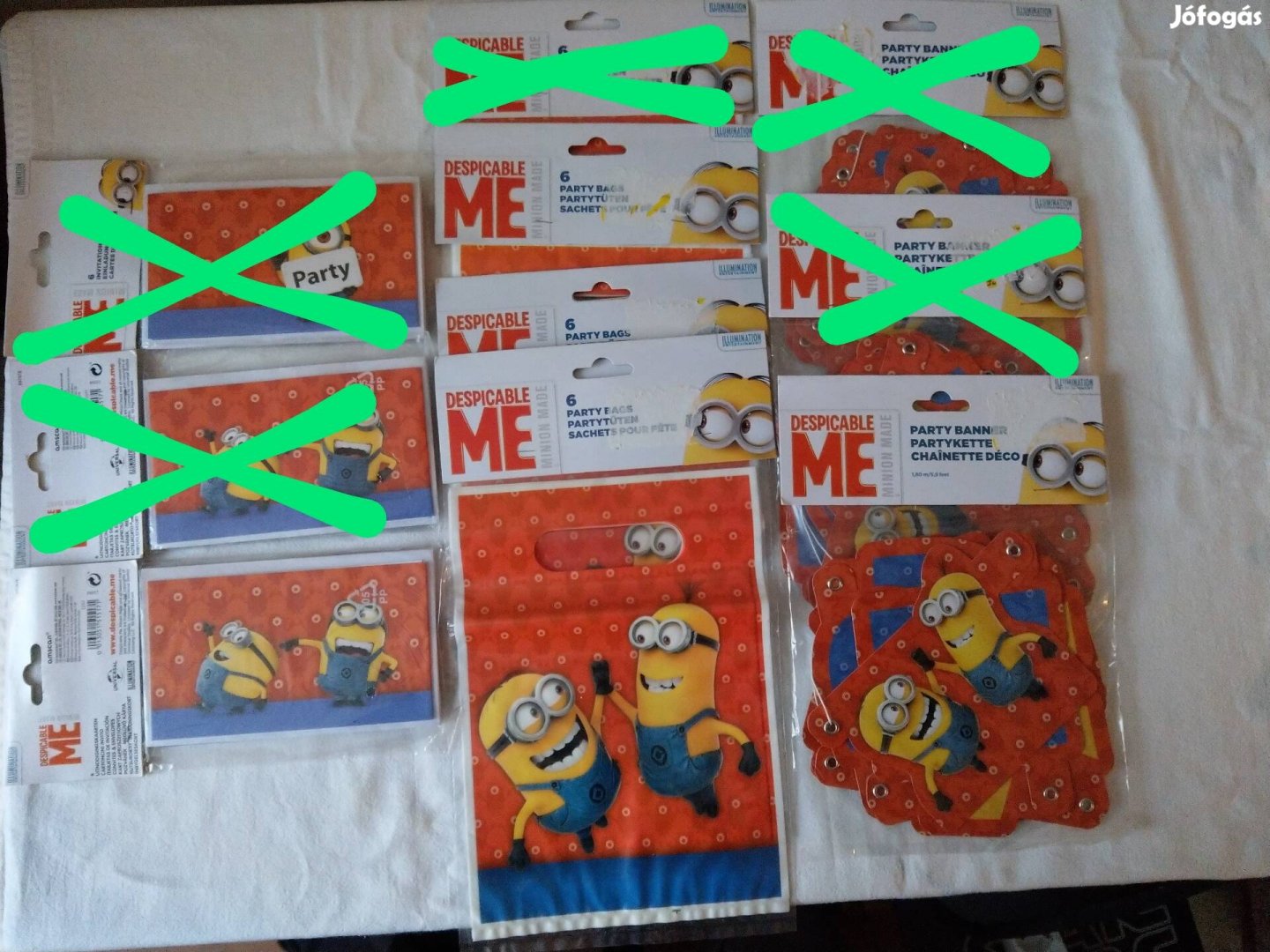 Minion témájú születésnapi partykellékek