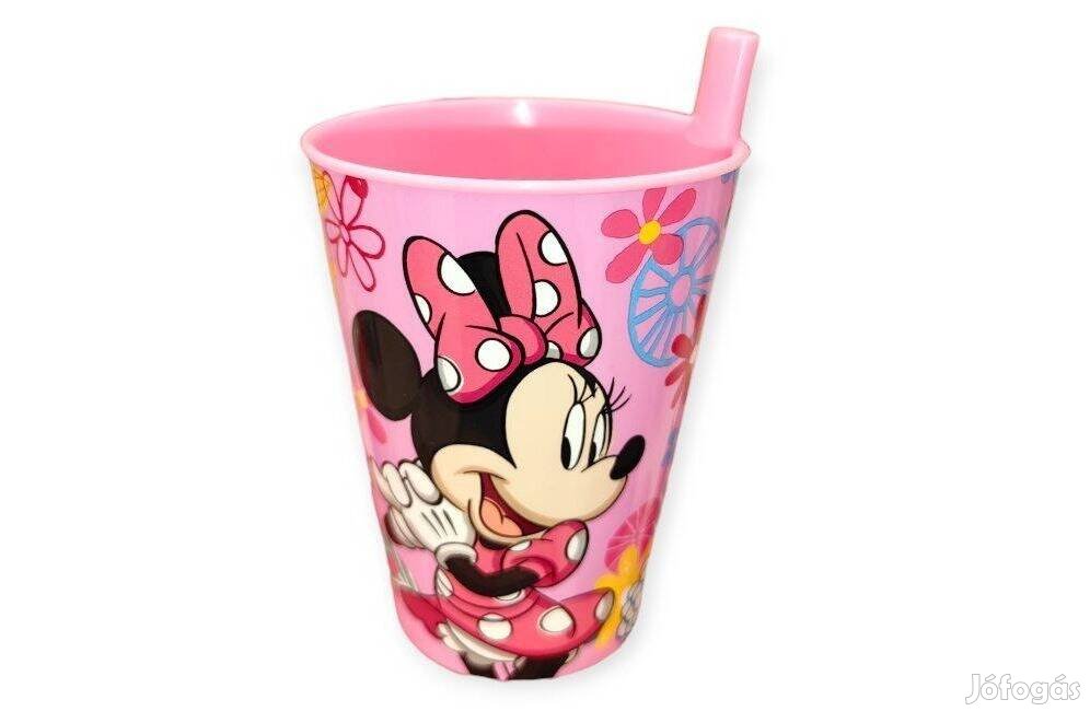 Minnie egér szívószálas pohár lányoknak 260 ml