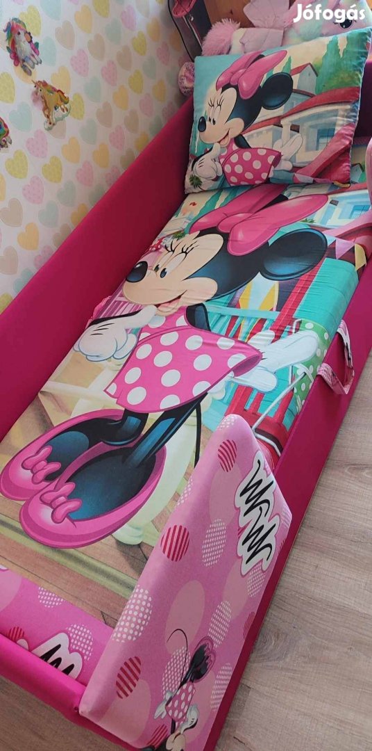 Minnie egeres gyerek ágy ágyneműzartó leesésgátló díszpárna