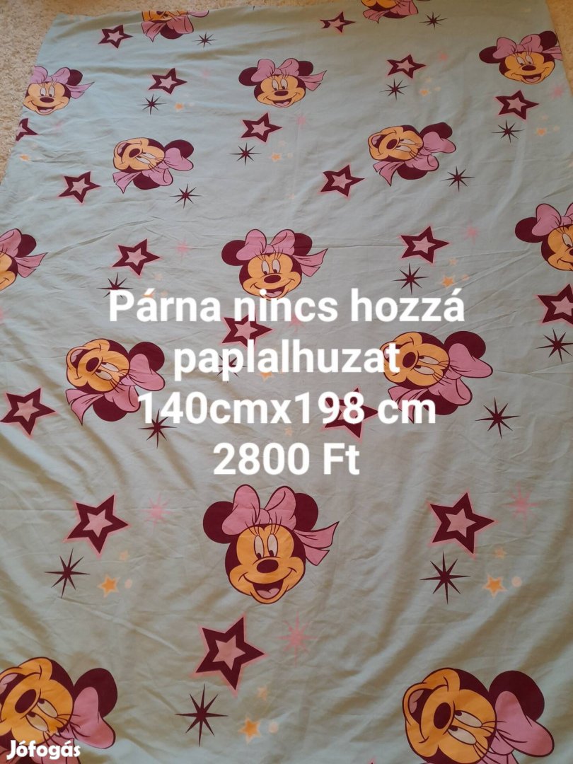 Minnie mouse paplanhuzat párna nélkül