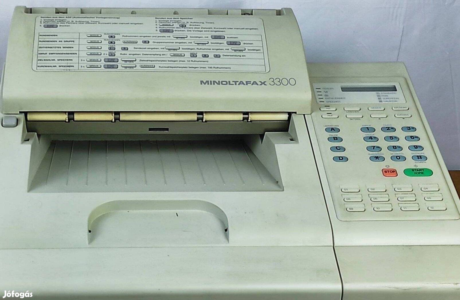 Minolta Fax, Fénymásoló, holland nyelvű