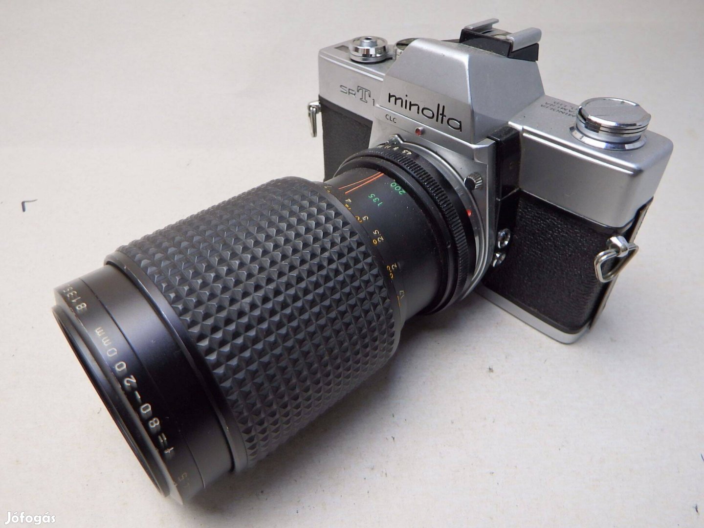 Minolta SRT 101 Régi Fényképezőgép Retro 80-200 MM Objektív