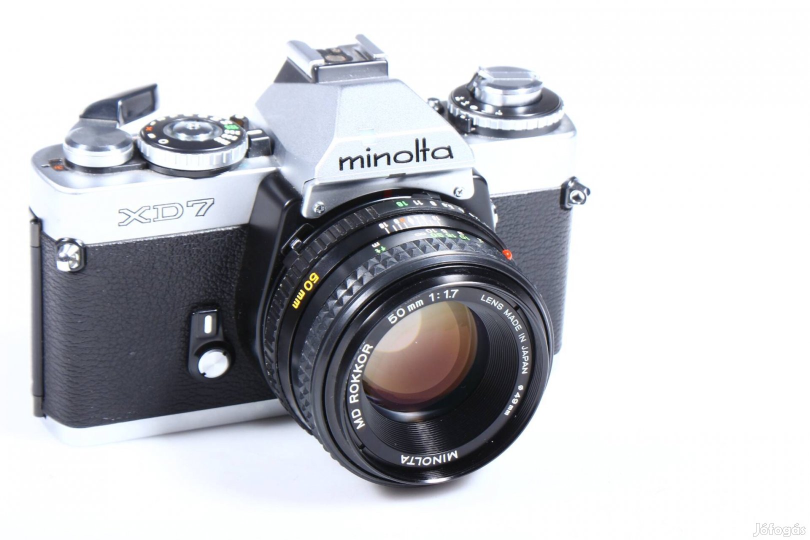 Minolta XD7 filmes fényképezőgép + 1.7 50 mm objektív 