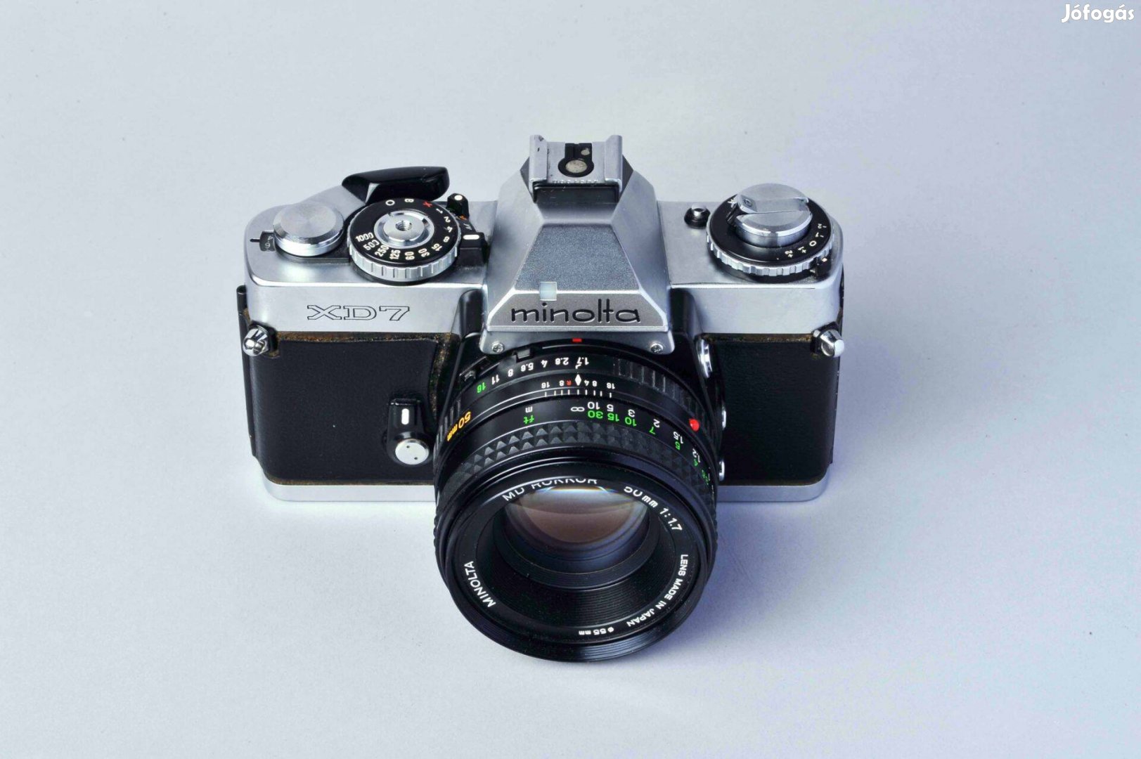 Minolta XD 7 fényképezógép 1,7/50 mm Rokkor onjektívvel eladó