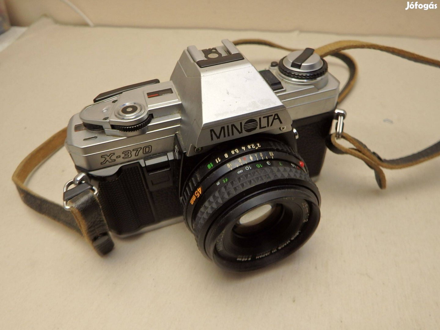 Minolta X-370 Régi Fényképezőgép Retro MD Rokkor 45 MM Objektív