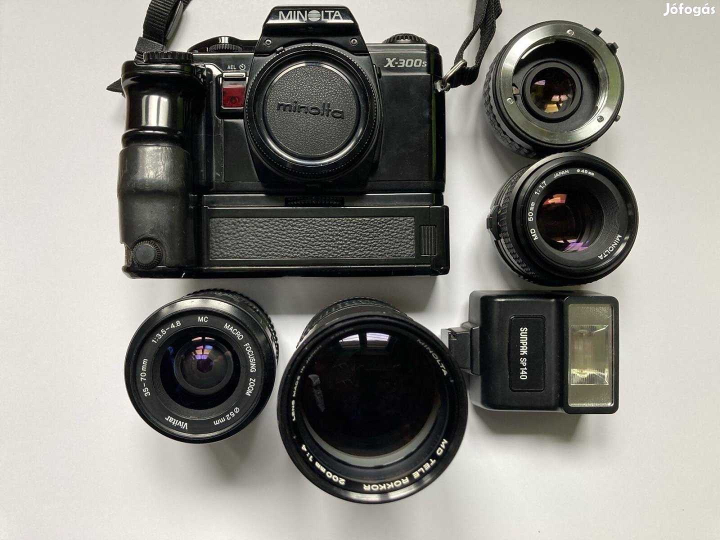 Minolta x-300s fényképezőgép kiegészítőkkel