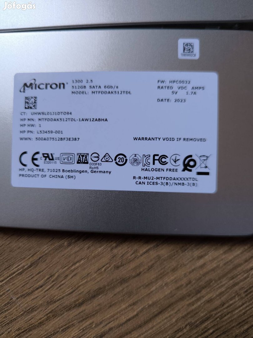 Minőségi 512gb SSD Micron Hp új nagy sebességű 