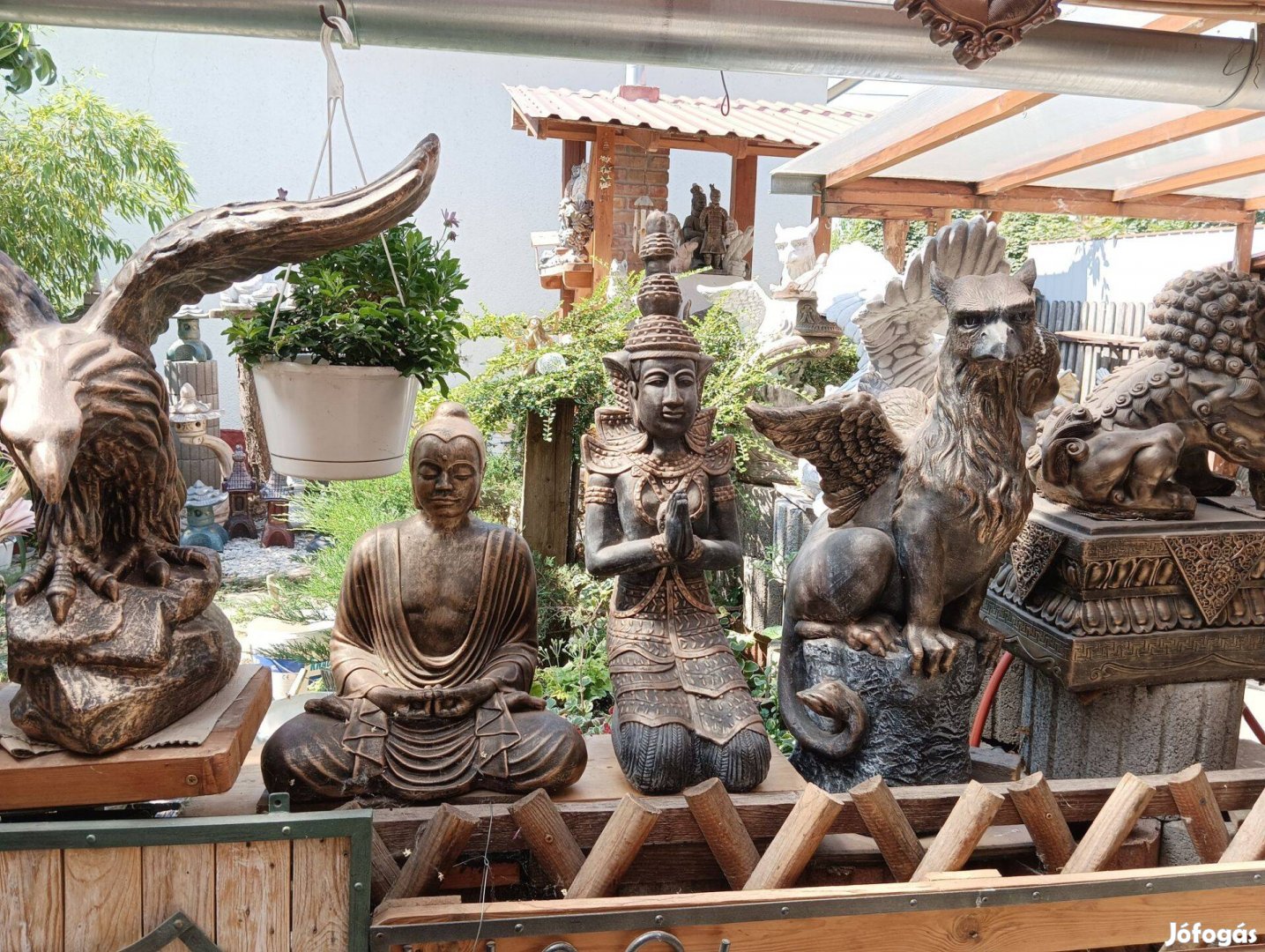 Minőségi Fagyálló Japán Pagoda lámpa kerti Buddha szobor lámpás dísz