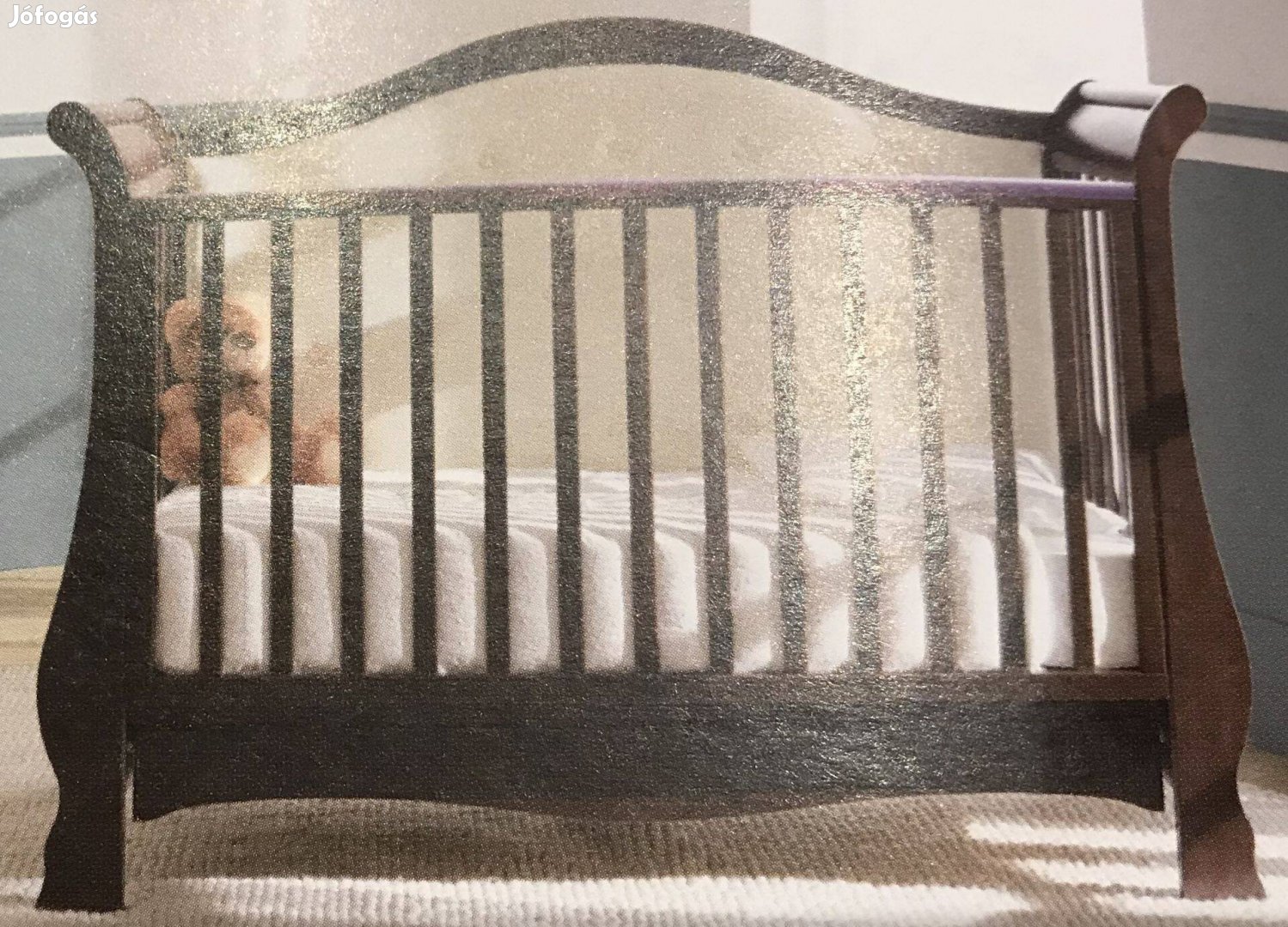 Minőségi Pali baba ágy ágyneműtartóval állítható magasság barna