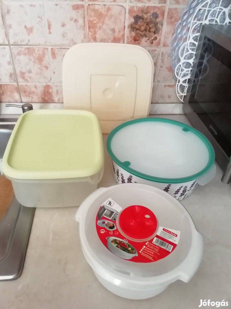 Minőségi nagyméretű műanyag tároló doboz, 4 darabos csomag 