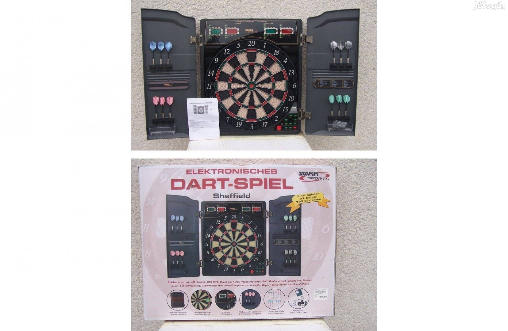 Mint az új!! Féláron!! Stamm elektromos darts gép 4 LED profi kivitel