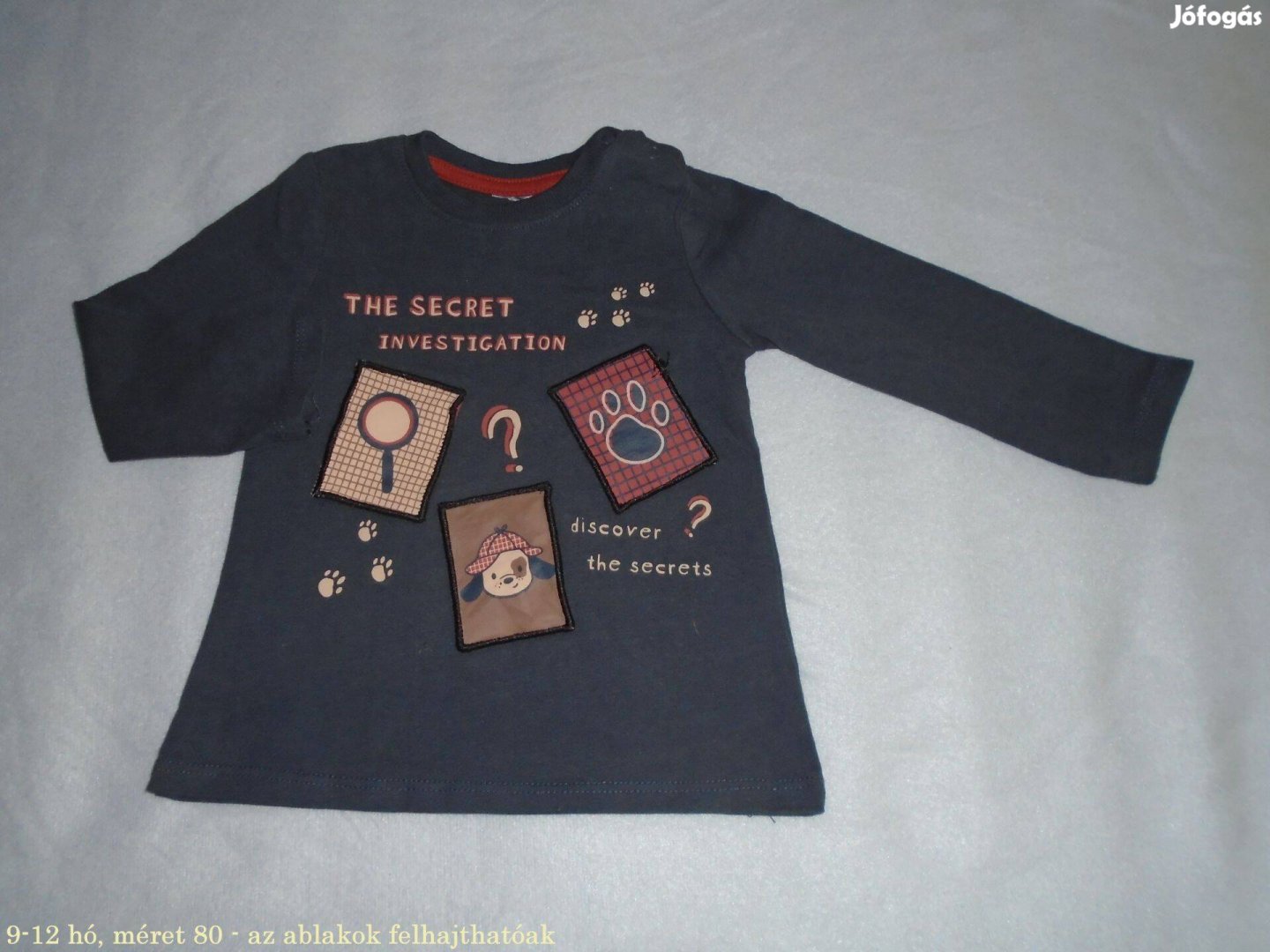 Mintás az ablakok felnyithatóak hosszú ujjú felső 9-12 hó