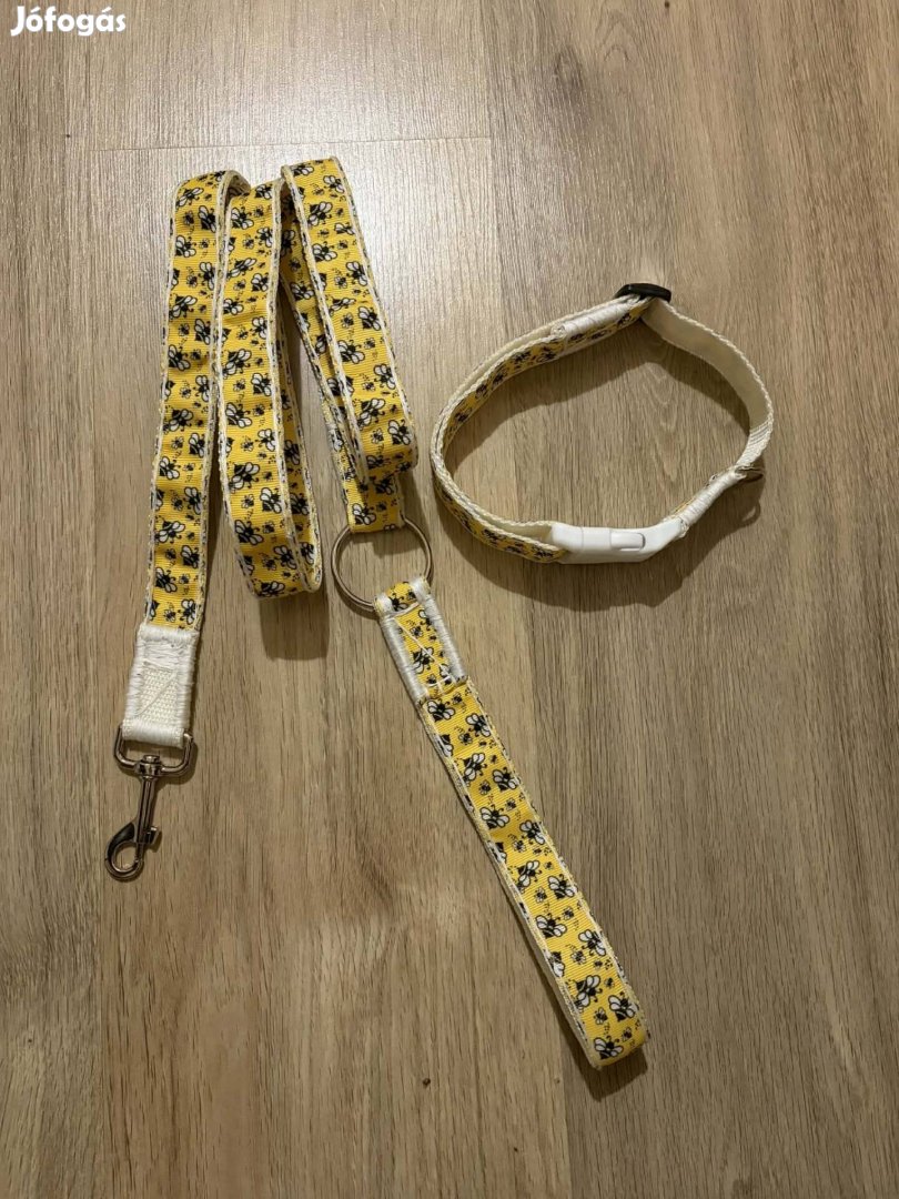 Mintás kutya nyakörv-póráz szett!