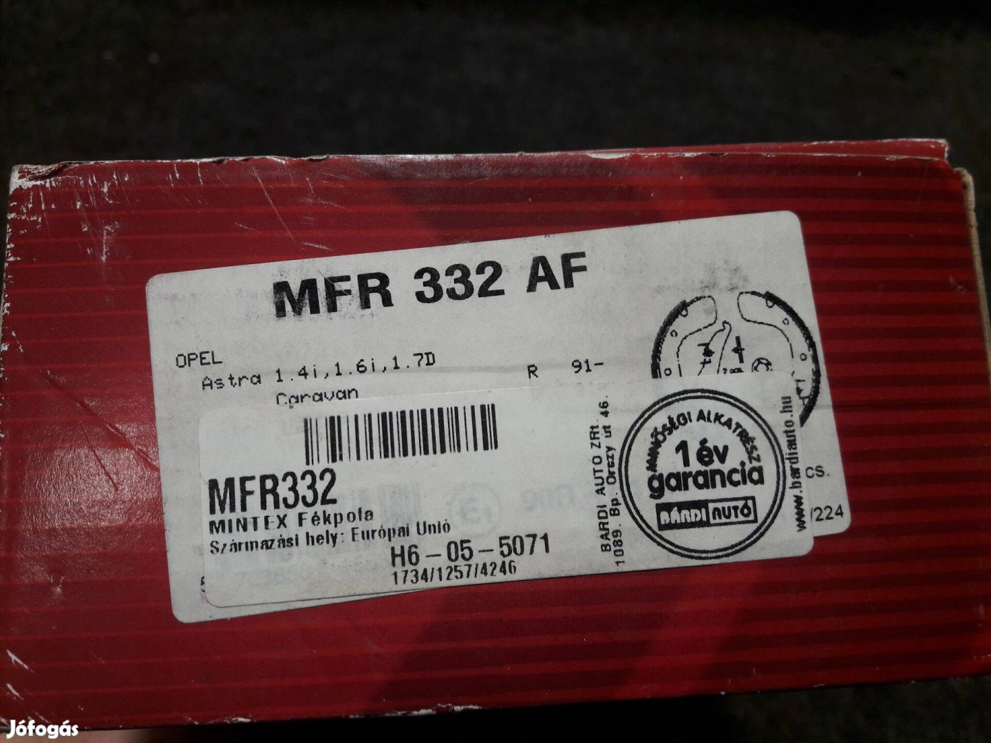 Mintex MFR332 hátsó fékbetét szett Opel Astra