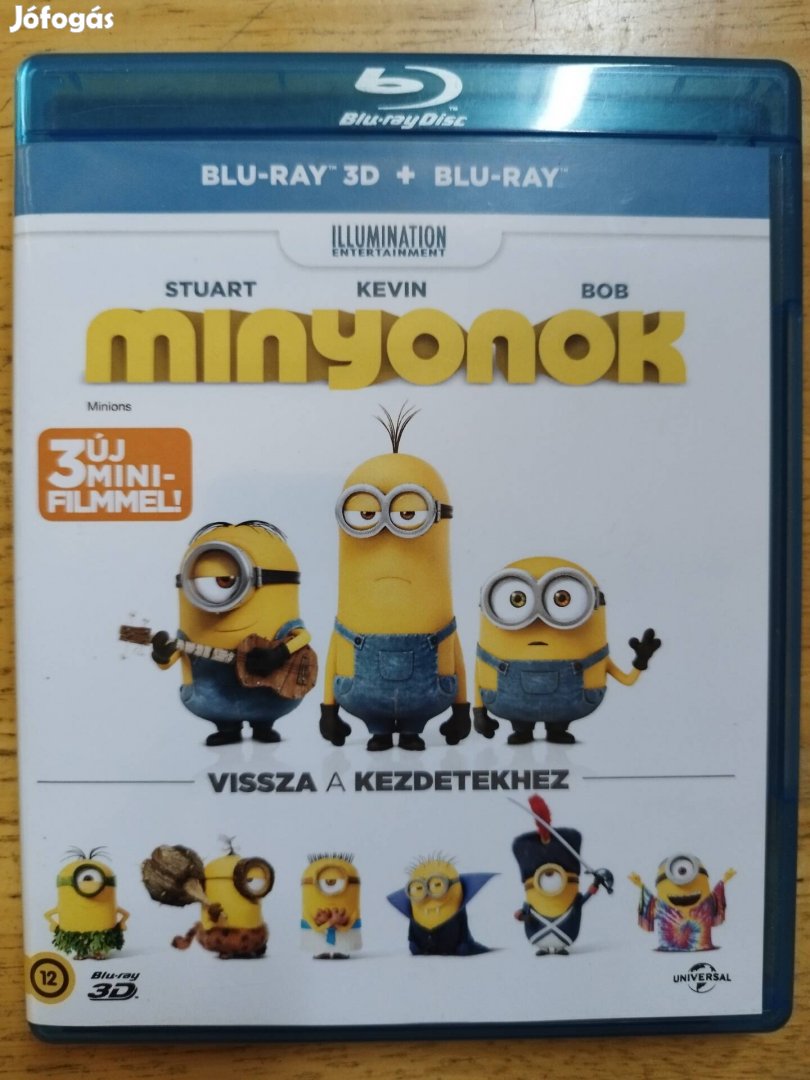 Minyonok 3D + 2D újszerű blu-ray 