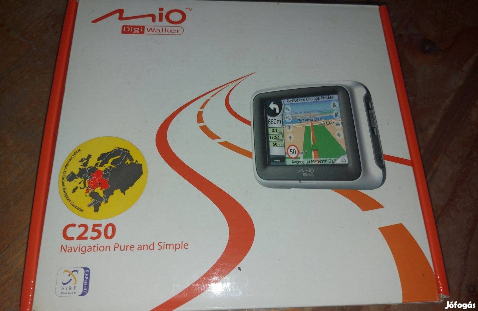 Mio C250 GPS 14900Ft Teljes Europa térkép dobozában