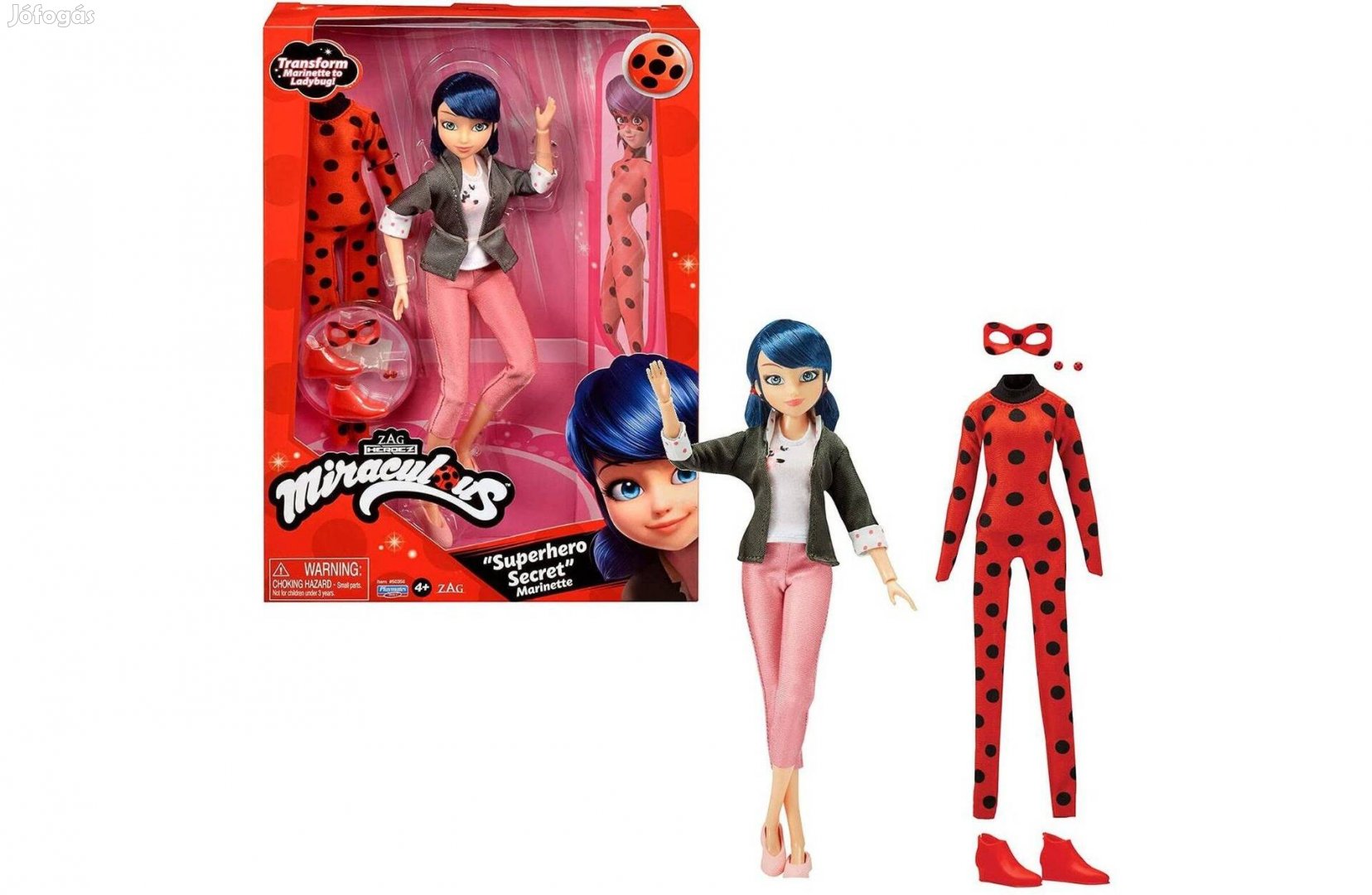 Miraculous Ladybug Superhero secret baba szett Bandai