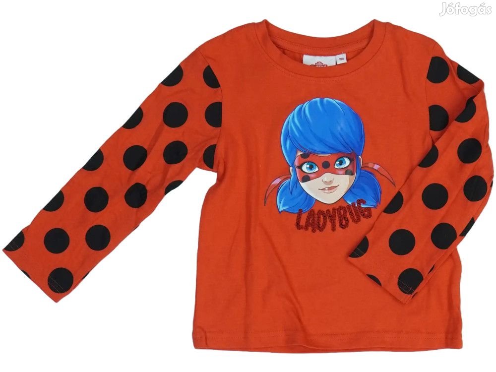 Miraculous Ladybug Új (címkés) Lány Hosszú ujjú felső (Méret: 104)