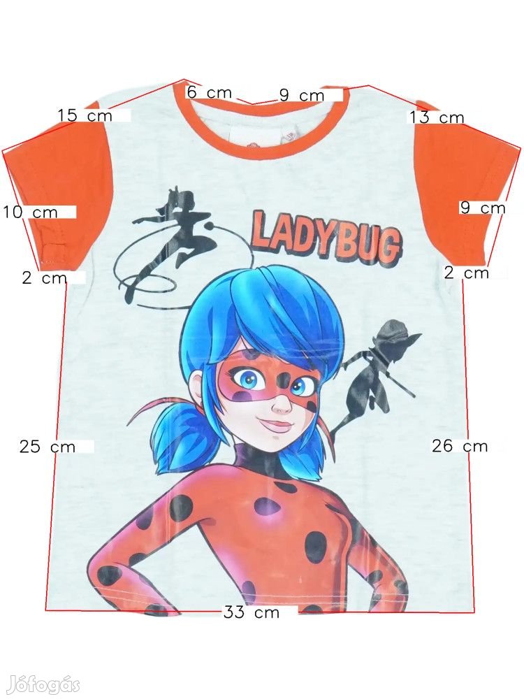 Miraculous Ladybug Új (címkés) Lány Póló (Méret: 110)