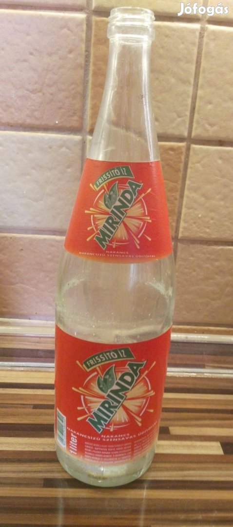 Mirinda Narancs 1L üdítős üveg, retro