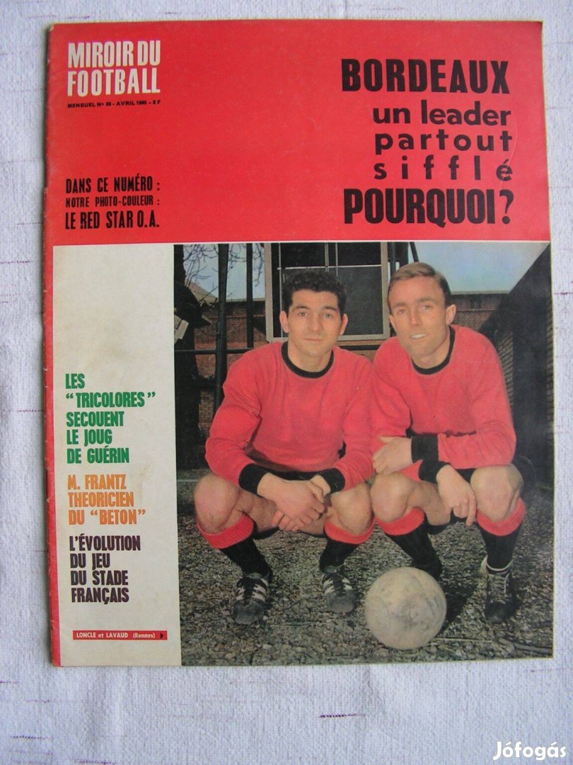 Miroir du football francia foci hetilap 1965 év ápr és máj. száma